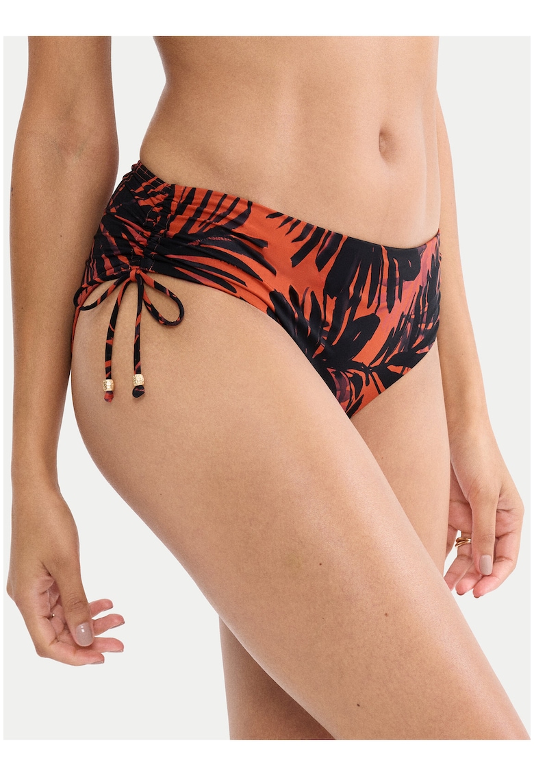 Slip de bikini - verde-maro - material sintetic - croiala clasica - set de vara