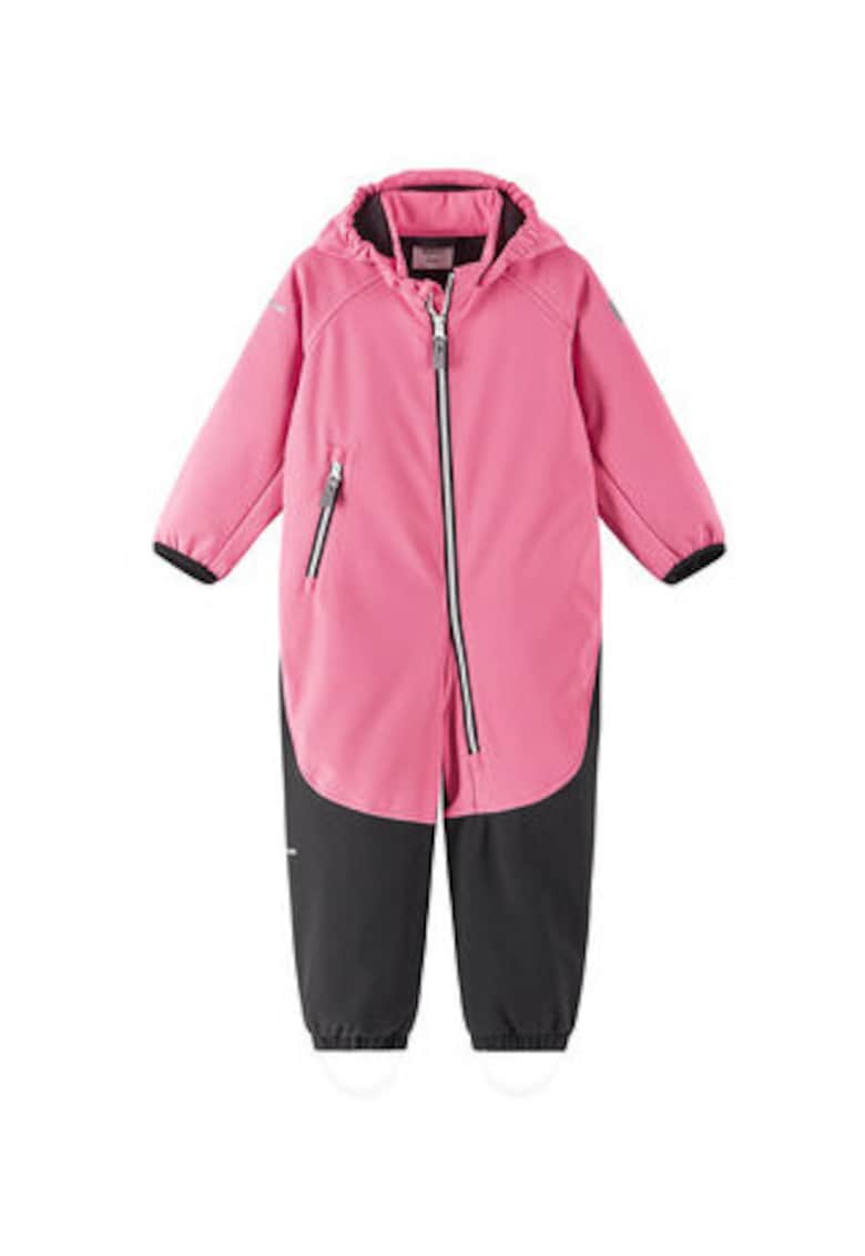 Salopeta fete - roz - material din poliester reciclat - maneca lunga - casual -