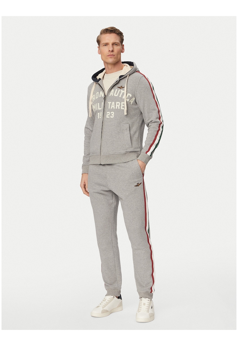 Trening lifestyle barbati - gri - bumbac - maneca lunga - regular fit
