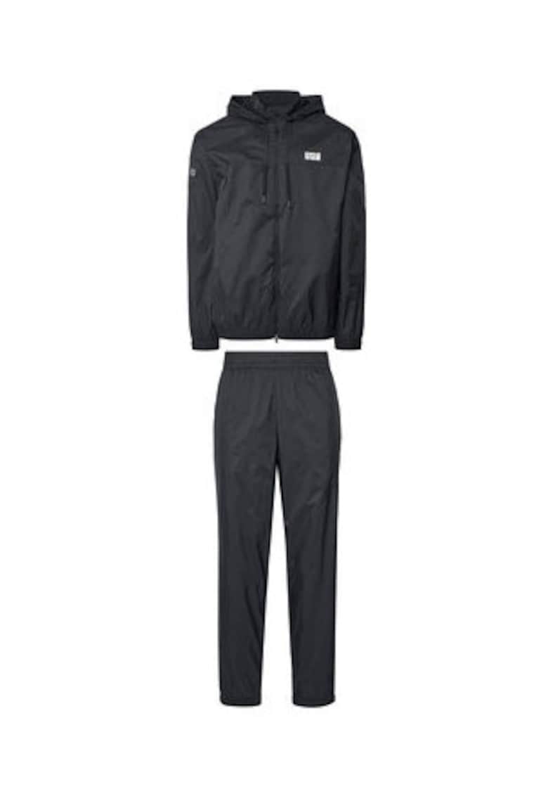 Trening barbati - negru - hanorac cu gluga - pantaloni conici - poliamida