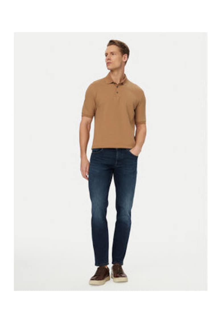 Blugi barbati - slim fit - bumbac si lyocell - Alb/Albastru
