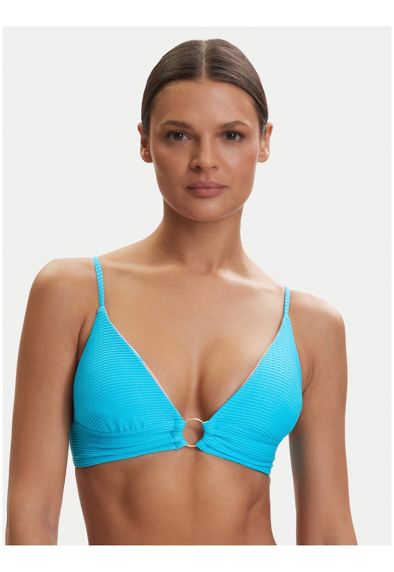 Sutien de bikini - turcoaz - design reversibil - material elastic