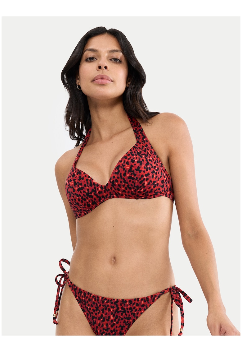 Sutien de bikini dama - leopard - multicolor - Maro/Multicolor