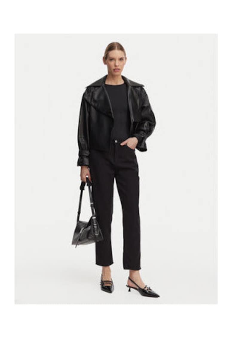 Blugi dama - negru - bumbac si lyocell - croiala dreapta -