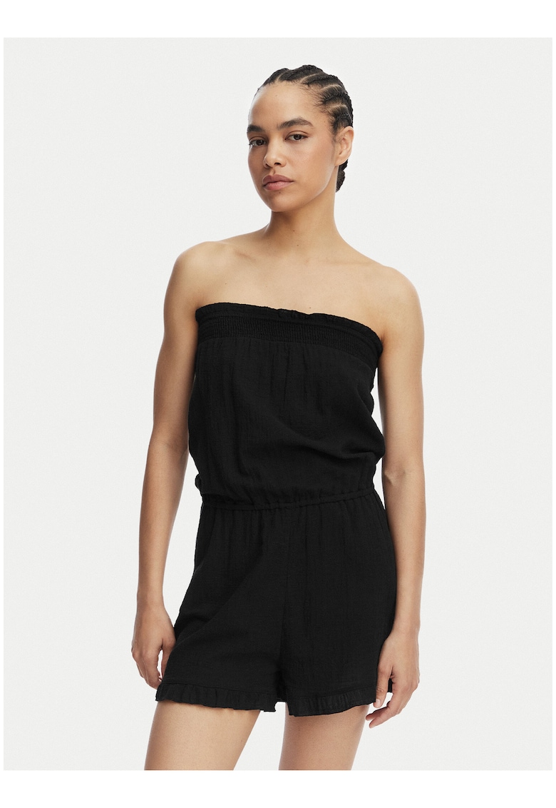 Salopeta dama - negru - bumbac - fara maneca - regular fit