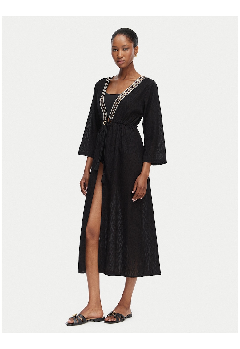 Kimono Dama - Negru - bumbac - Negru