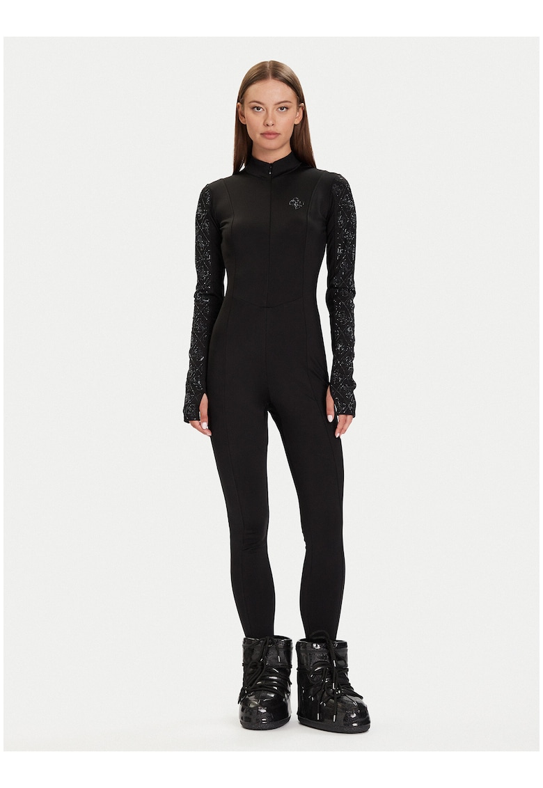 Salopeta dama - negru - slim fit - maneca lunga