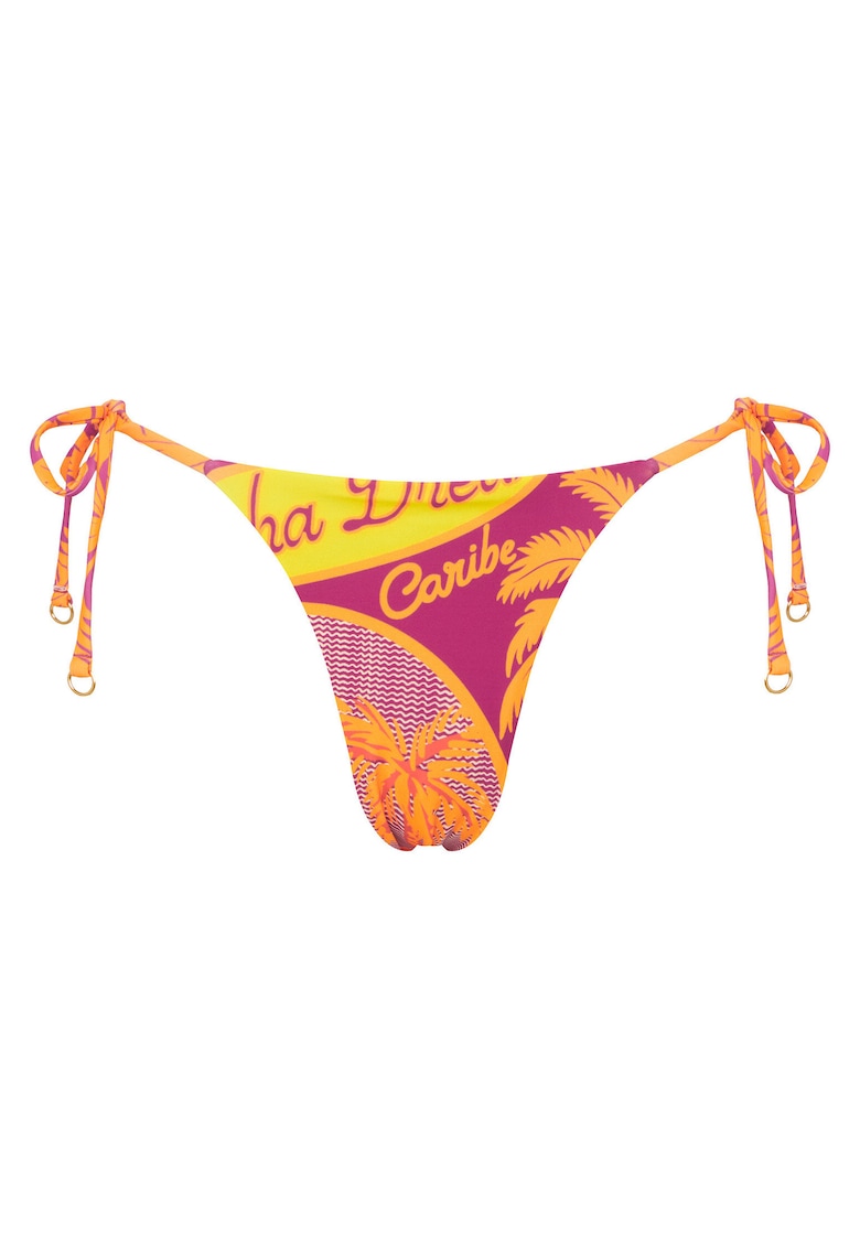 Slip de bikini pentru femei - reversibil - multicolor - material sintetic