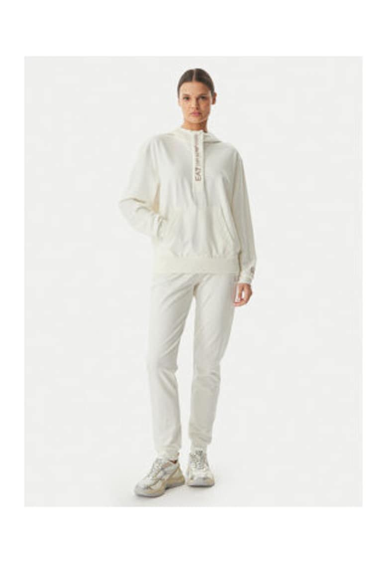 Trening dama - crem - bumbac - maneca lunga - regular fit