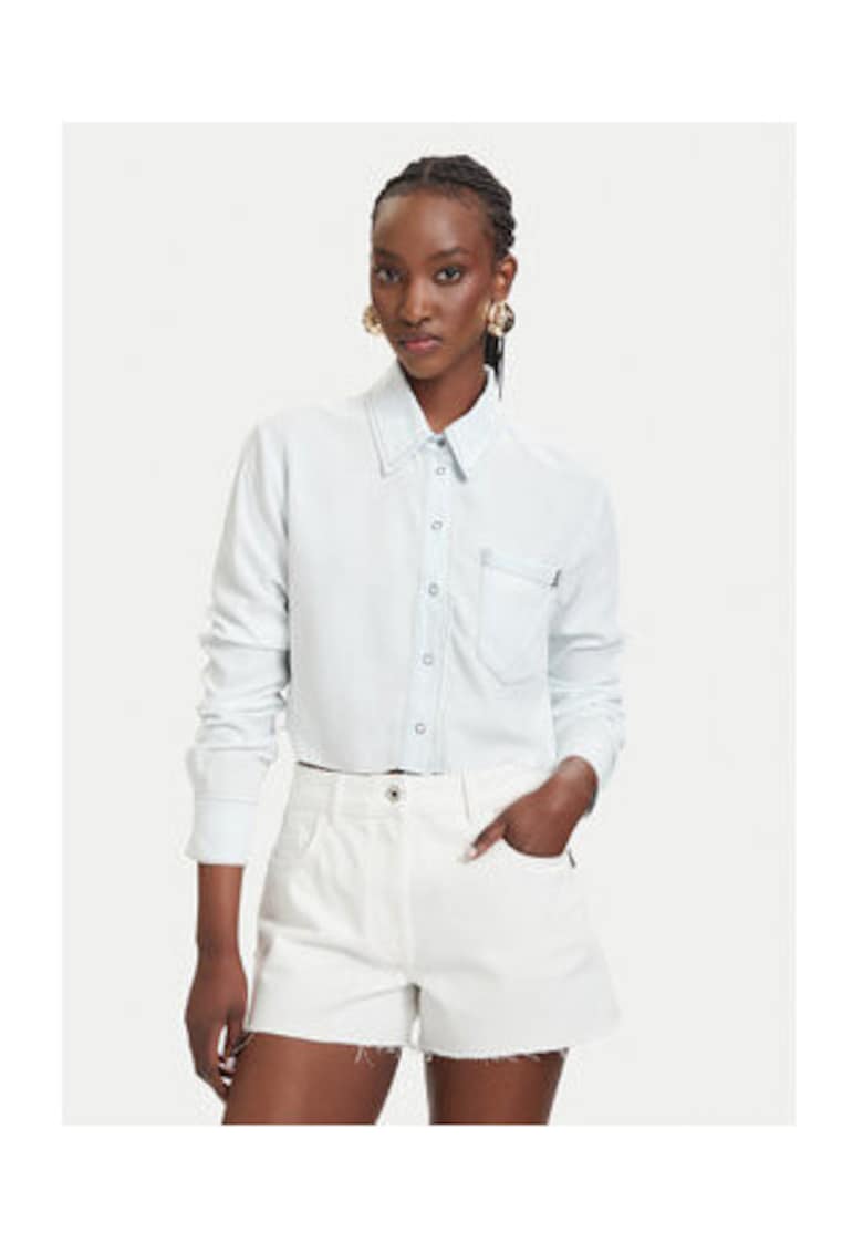 Camasa dama - albastru - lyocell - maneci lungi - casual