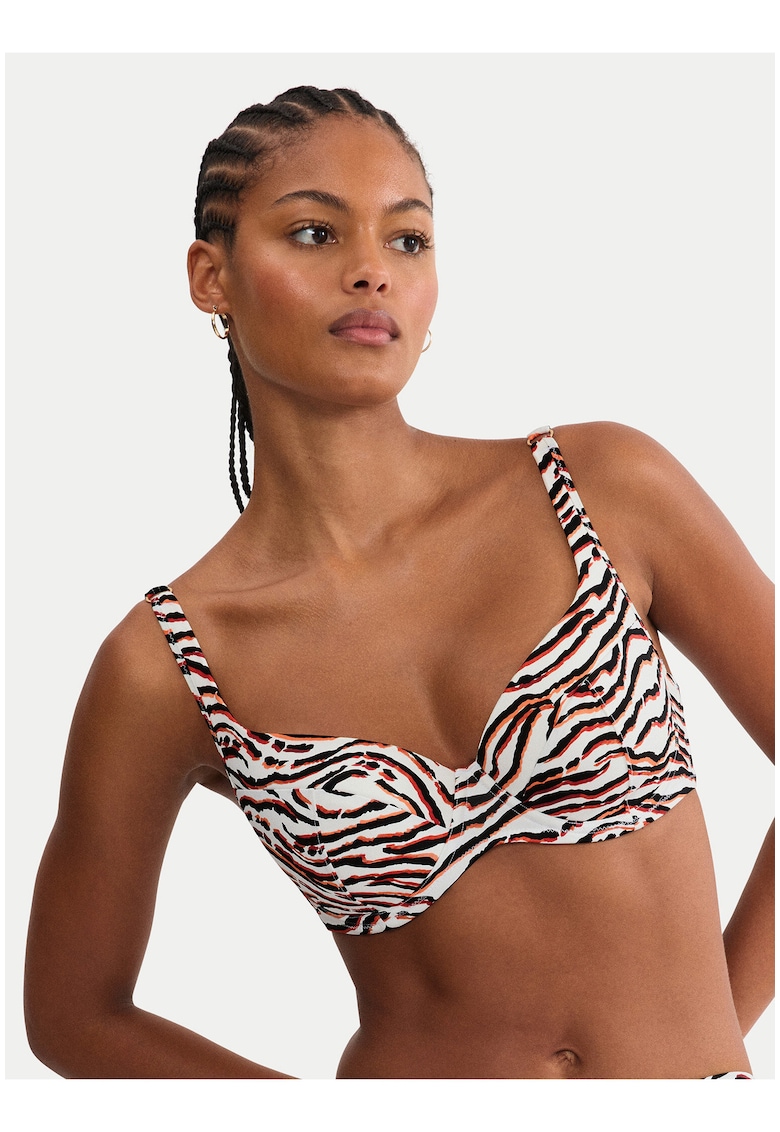 Top bikini animal print - Alb/Multicolor