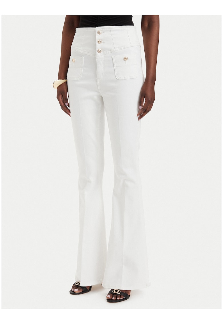 Blugi dama - skinny - crem - bumbac