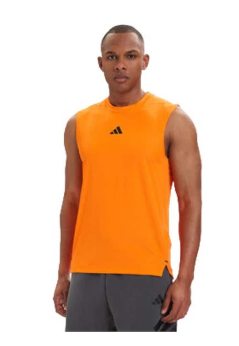 Tricou sportiv - portocaliu - slim fit - material reciclat