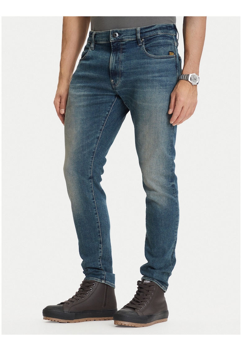 Blugi Raw - slim fit -bumbac - Albastru