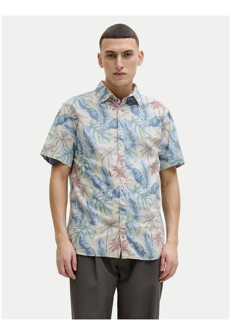 Camasa barbati - casual - multicolor - bumbac - maneca scurta -
