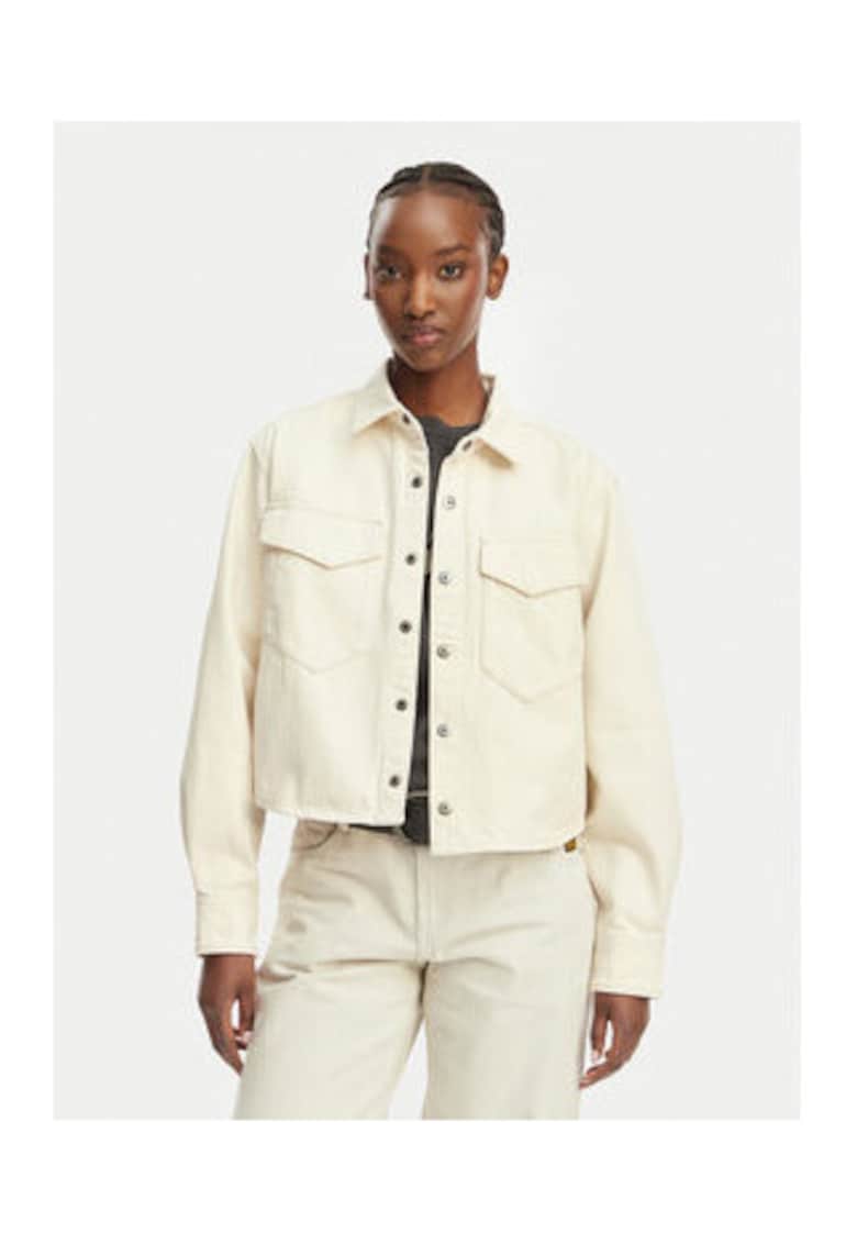 Jacheta din denim - G-Star Raw - bej - croiala lejera - bumbac -
