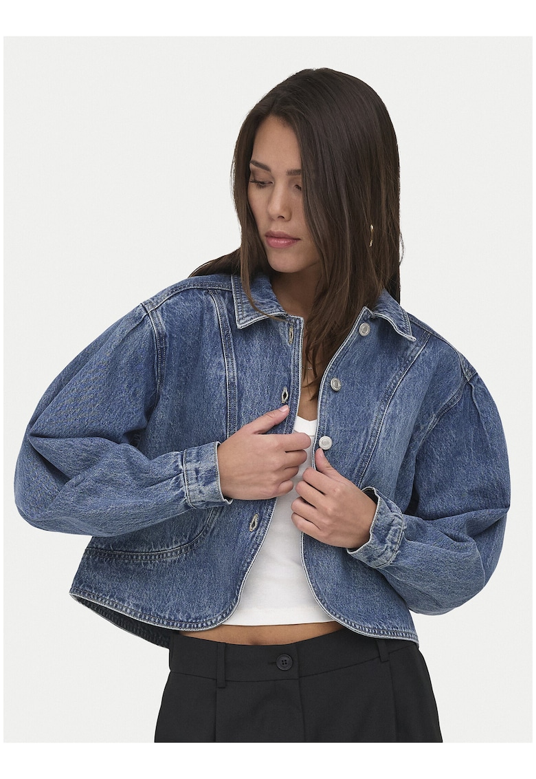 Geaca de blugi dama - Albastru - bumbac - regular fit