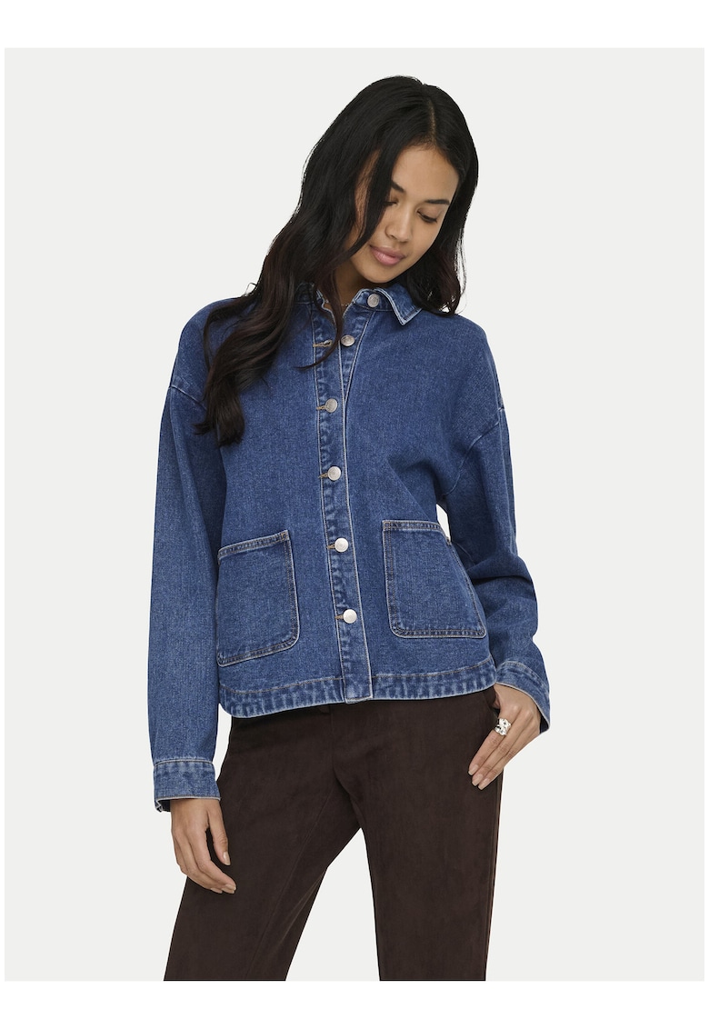 Geaca dama - denim - albastru - bumbac/poliester