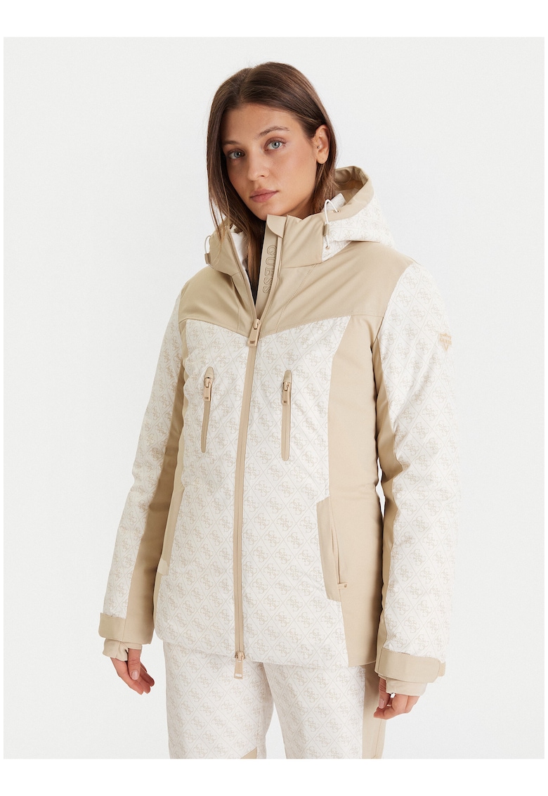 Geaca de schi - bej - poliester - regular fit -