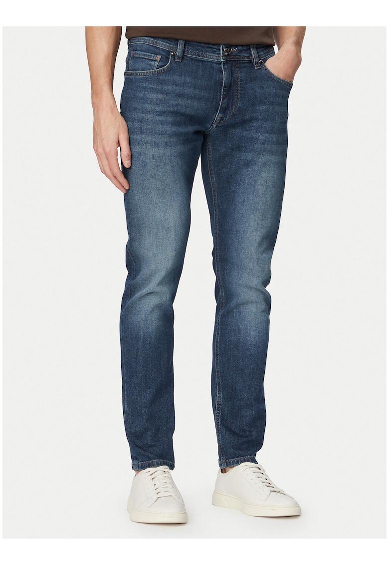 Blugi barbati - slim fit - alb-albastru - bumbac - set