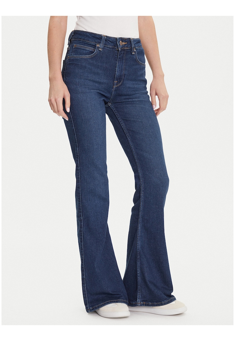 Blugi dama - bootcut - albastru - bumbac/viscoza -
