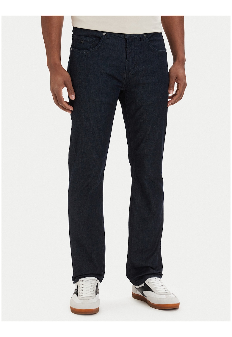 Blugi barbatesti - bleumarin - croiala slim fit - bumbac
