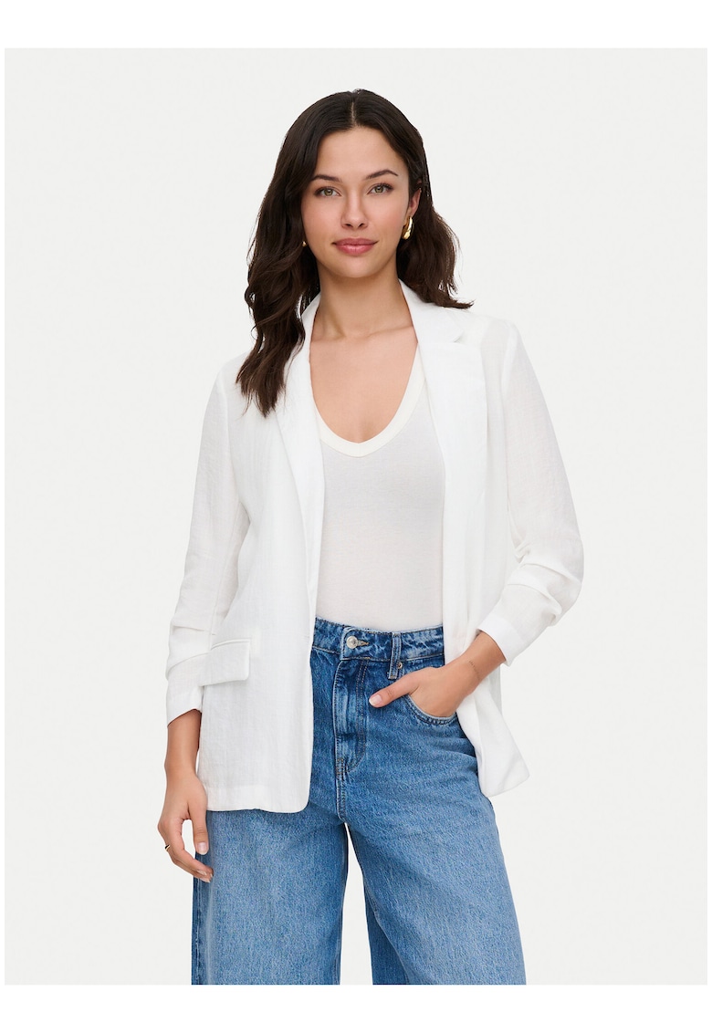 Sacou dama - alb - casual - viscoza|nailon