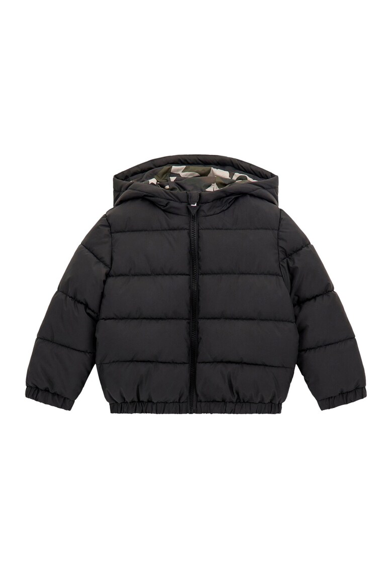 Geaca de iarna copii - neagra - poliester - croiala regular fit -