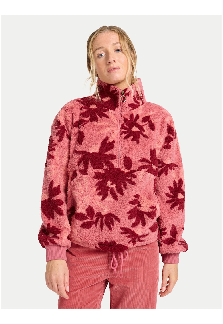 Geaca dama - roz - floral - poliester -