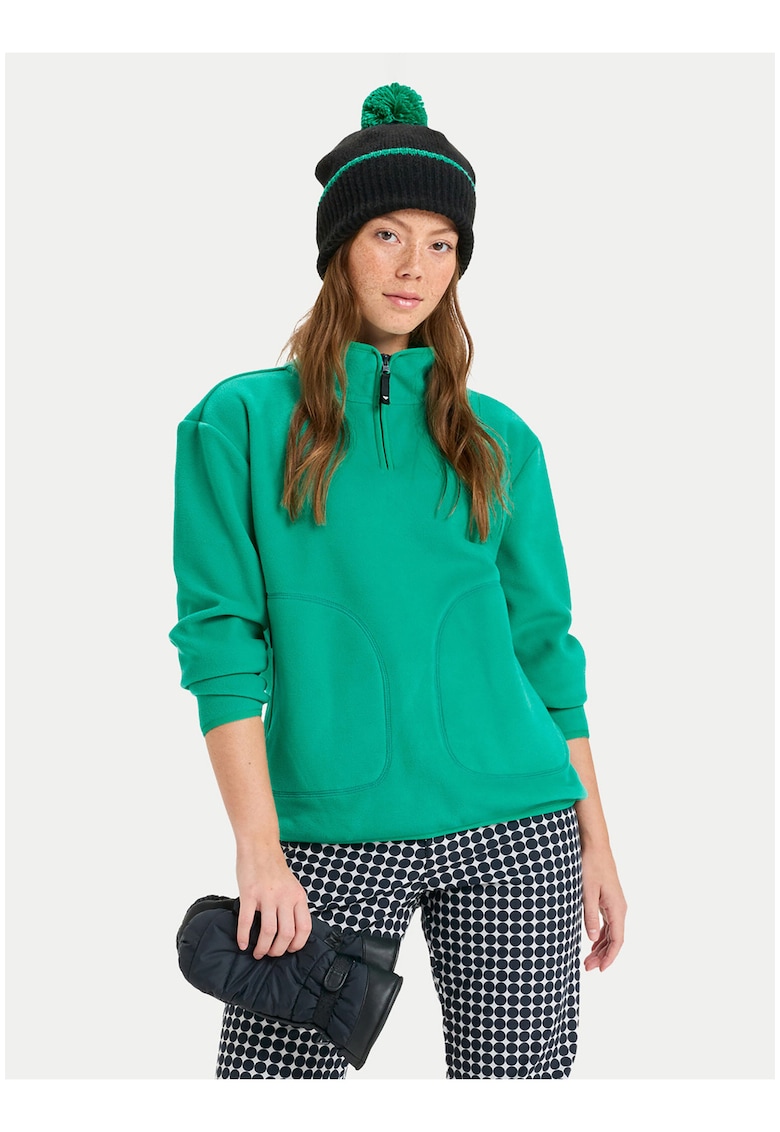 Pulover dama - verde - poliester - croiala regular fit - maneca lunga -