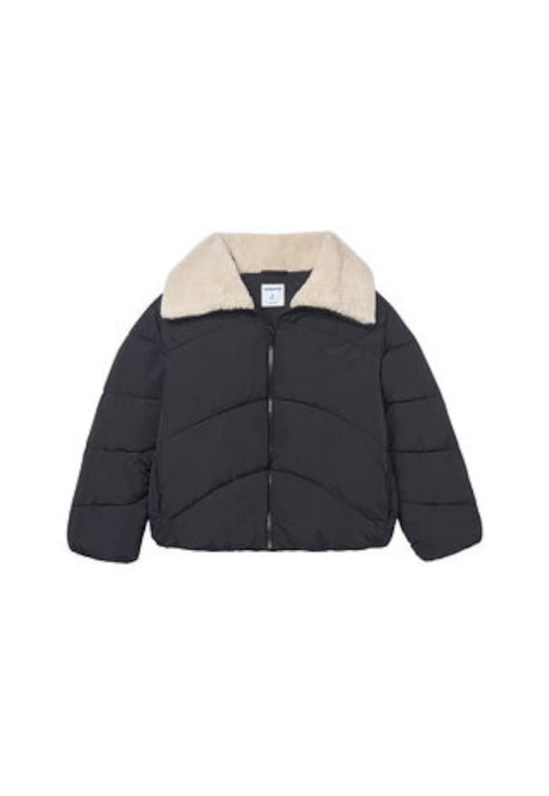 Geaca de iarna copii - neagra - poliamida - croiala regular fit -