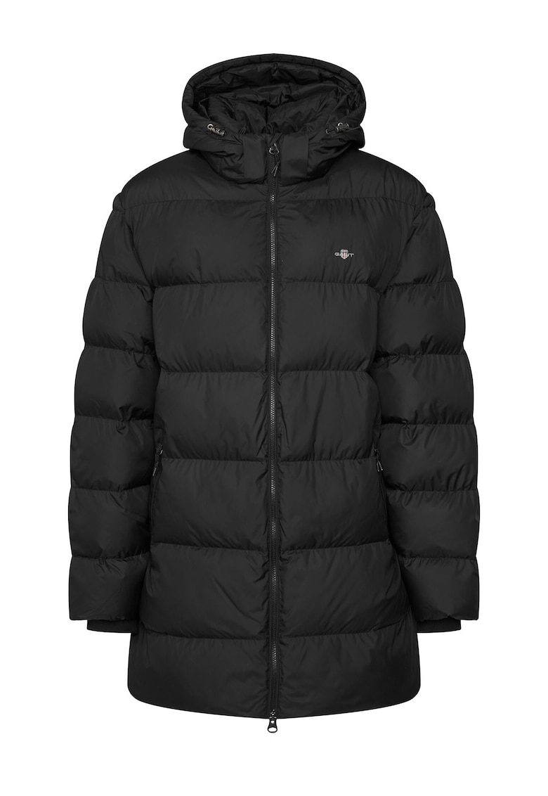 Geaca de iarna barbati - neagra - din poliester reciclat - croiala regular fit -