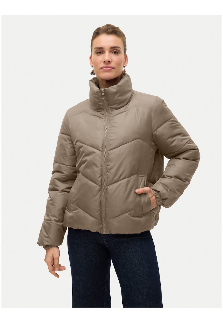 Geaca de iarna - bej - sintetic - regular fit -