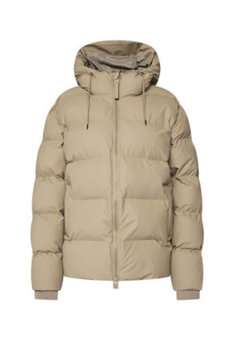 Geaca de iarna Unisex - bej - poliester - fermoar - croiala regular fit -