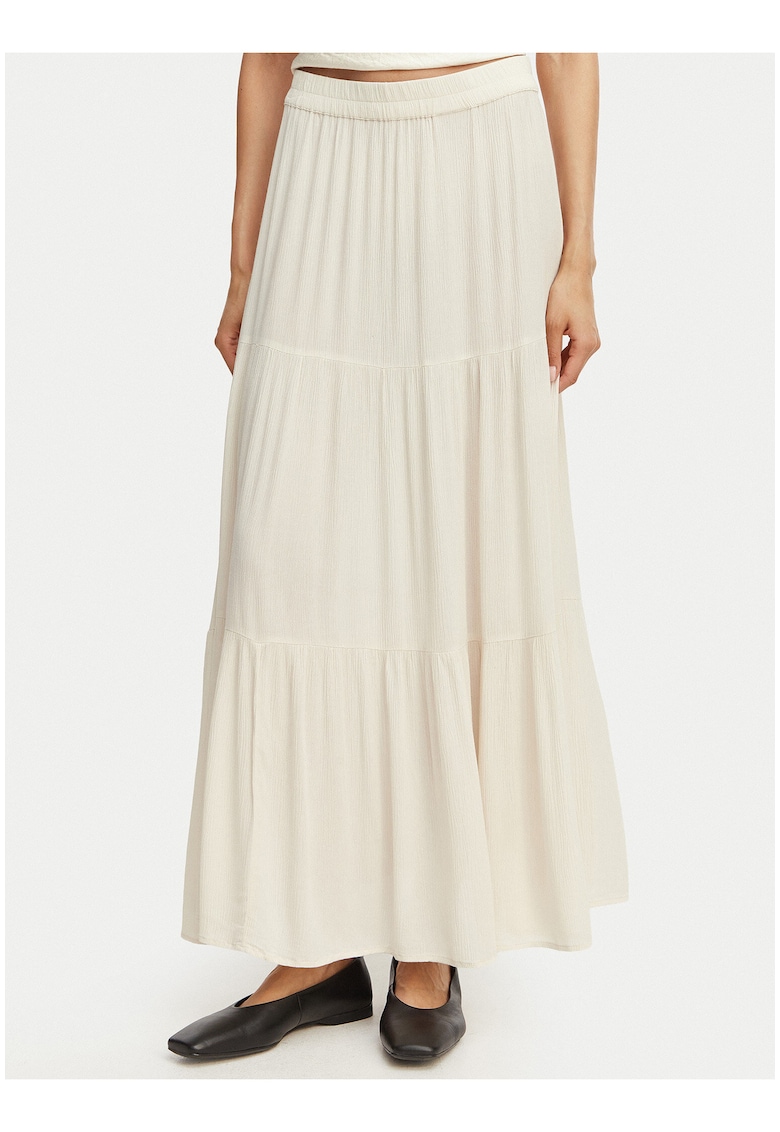 Fusta maxi Dama - bej - material viscoza si poliamida - stil casual