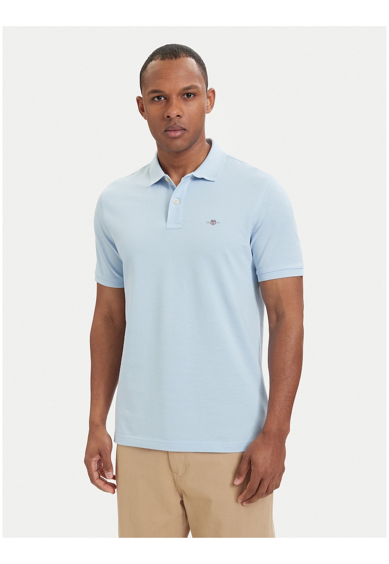 Tricou Polo Barbati - Albastru - bumbac - maneca scurta