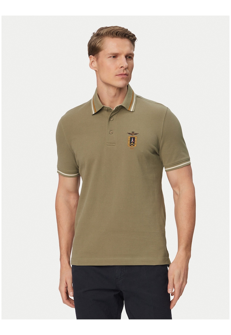 Tricou Polo Barbati - Verde - bumbac - maneca scurta
