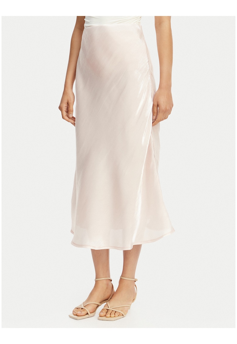 Fusta midi Dama - roz - poliester - casual
