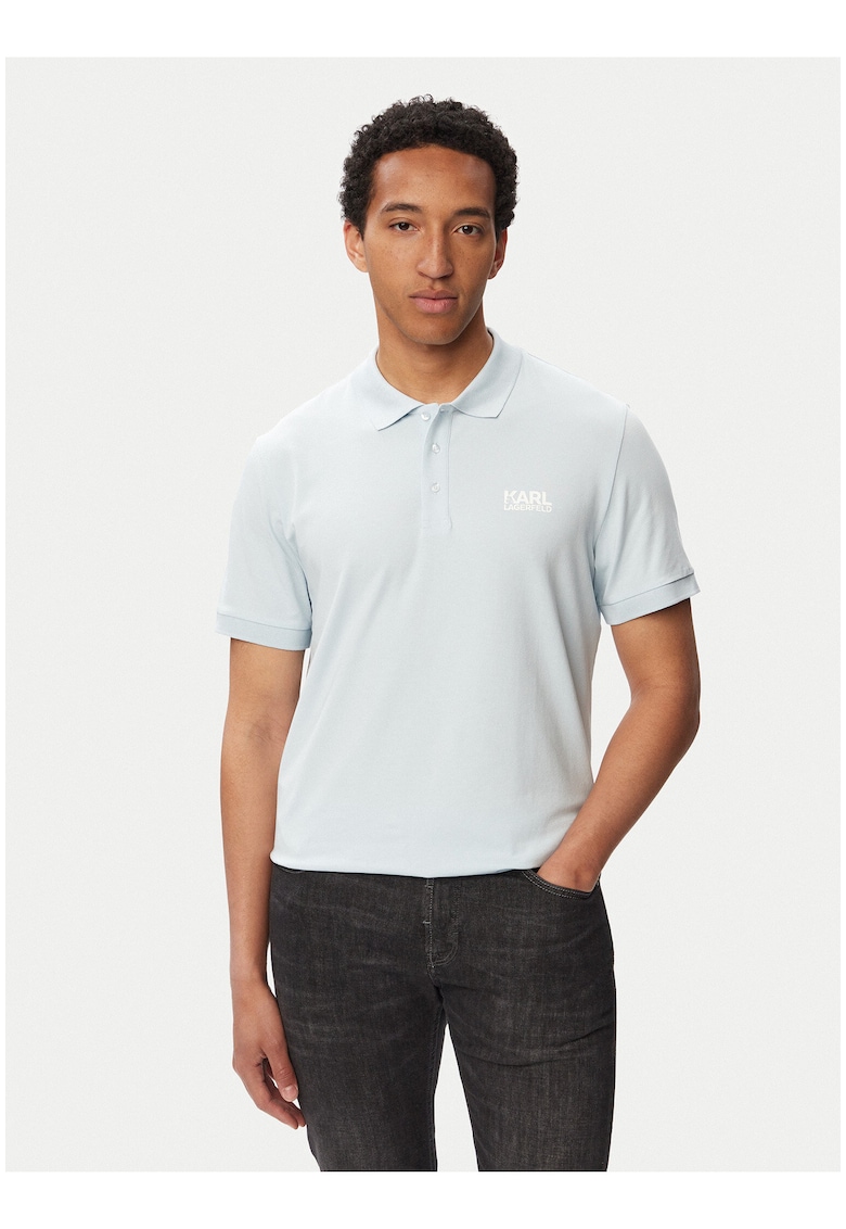 Tricou barbati - albastru - bumbac - maneca scurta