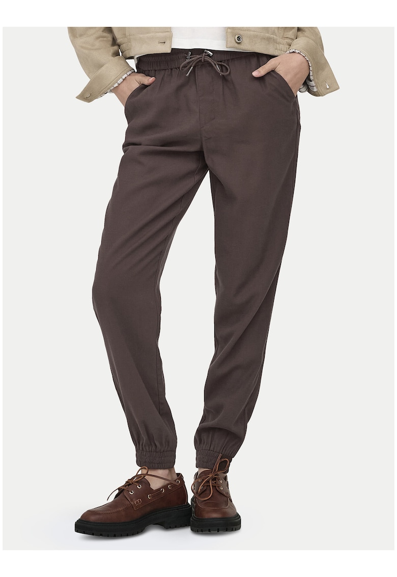 Pantaloni sport dama - conici - maro - viscoza