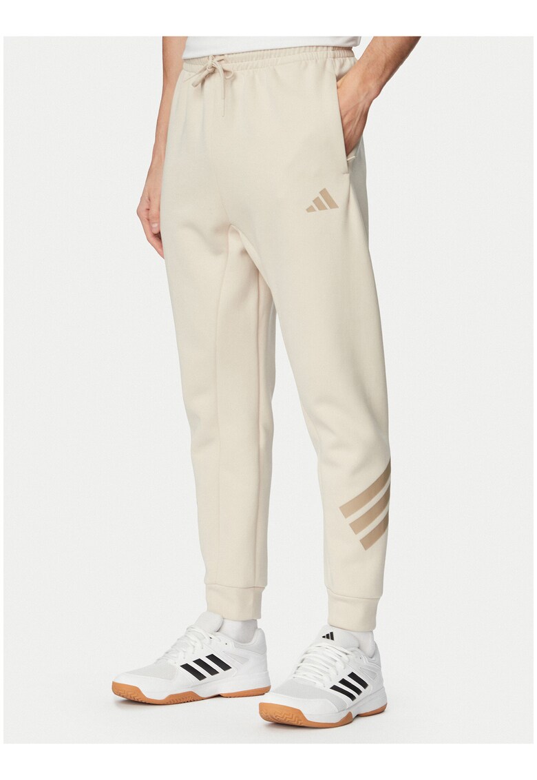 Pantaloni sport barbati - bej - bumbac - 67% poliester reciclat