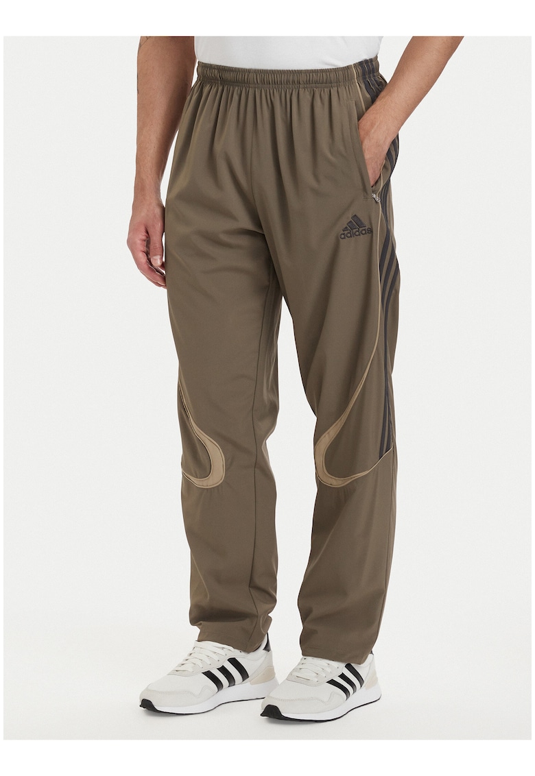 Pantaloni sport barbati - kaki - material reciclat - croiala lejera - talie elastica