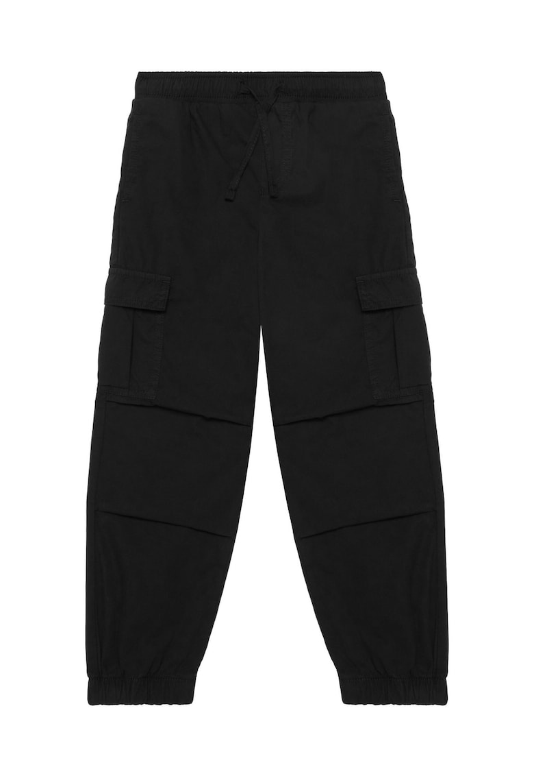 Pantaloni copii - casual - negru - bumbac -