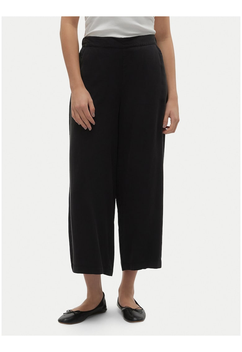 Pantaloni culotte dama - negru - lyocell - negru