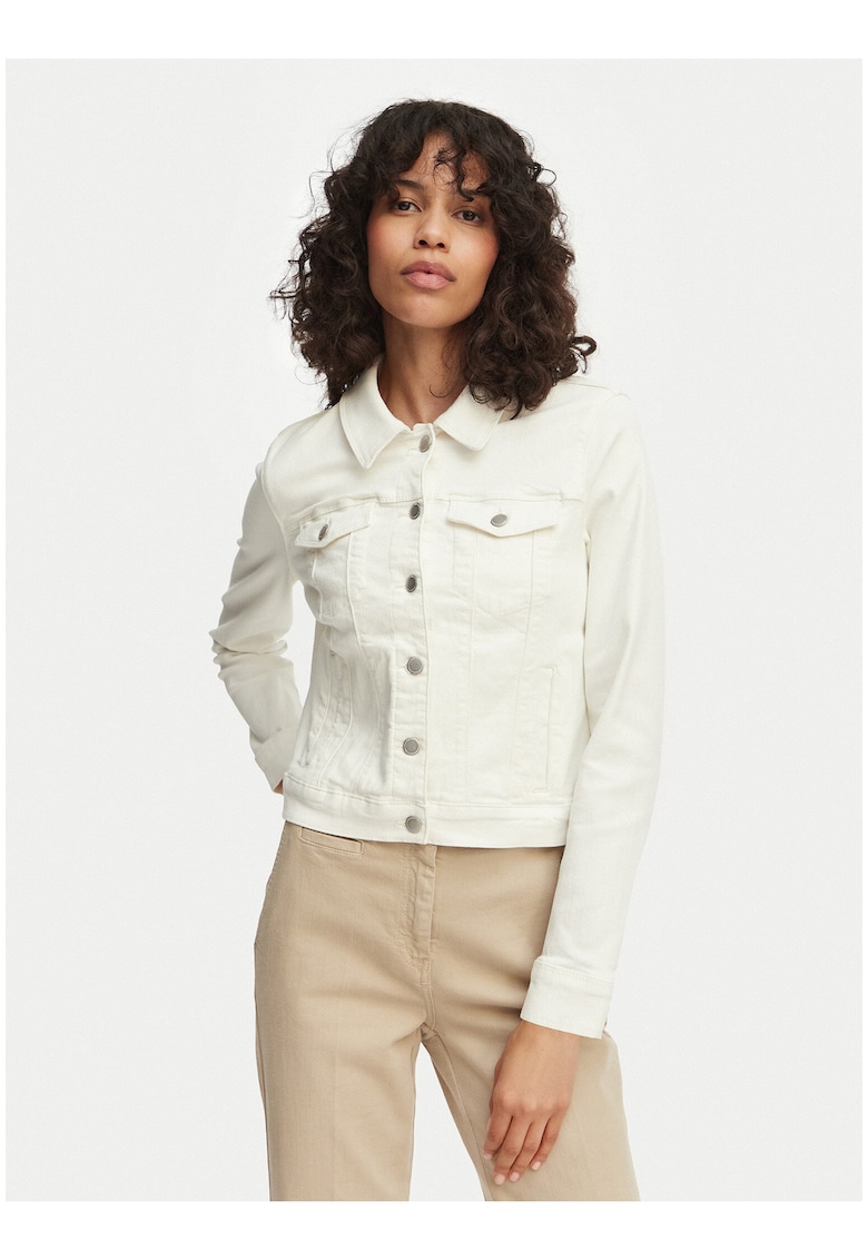 Geaca dama - denim - bej - bumbac/viscoza