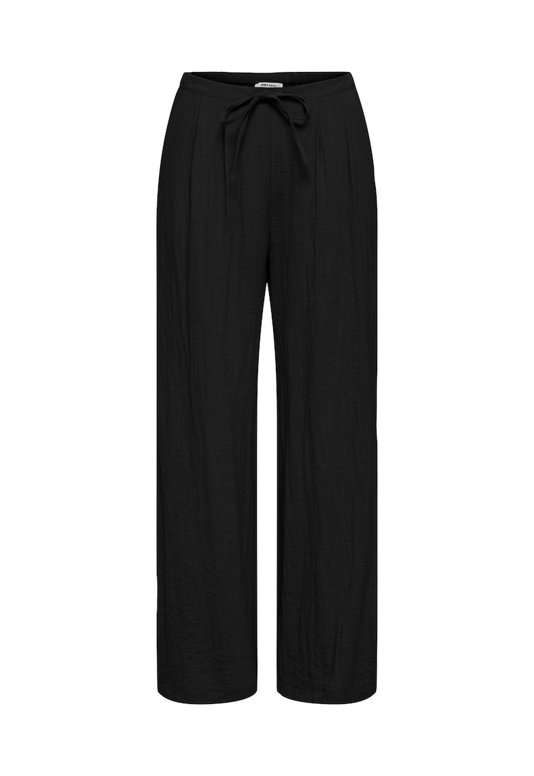 Pantaloni dama - relaxed fit - negru - viscoza si nailon