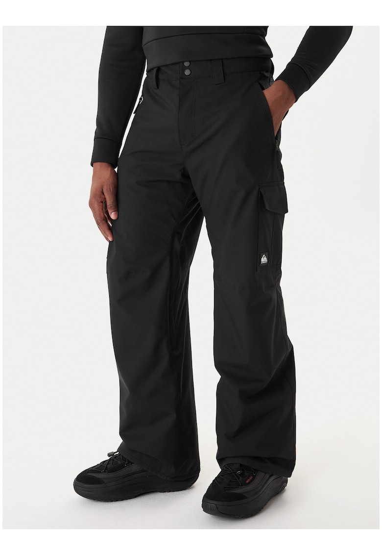 Pantaloni sport barbati - negru - 100% poliester reciclat - tehnologie DryFlight si WarmFlight