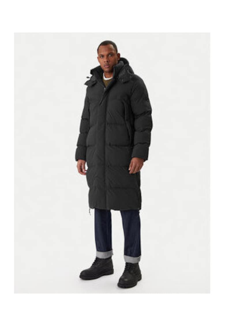 Geaca de iarna - G-Star Raw - neagra - material sintetic - gluga detasabila - lungime sub genunchi -