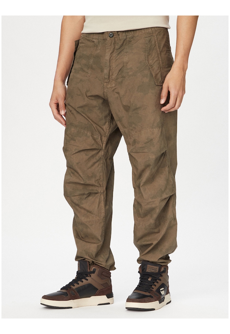 Pantaloni barbati - G-Star Raw - casual - fermoar - verde - bumbac organic