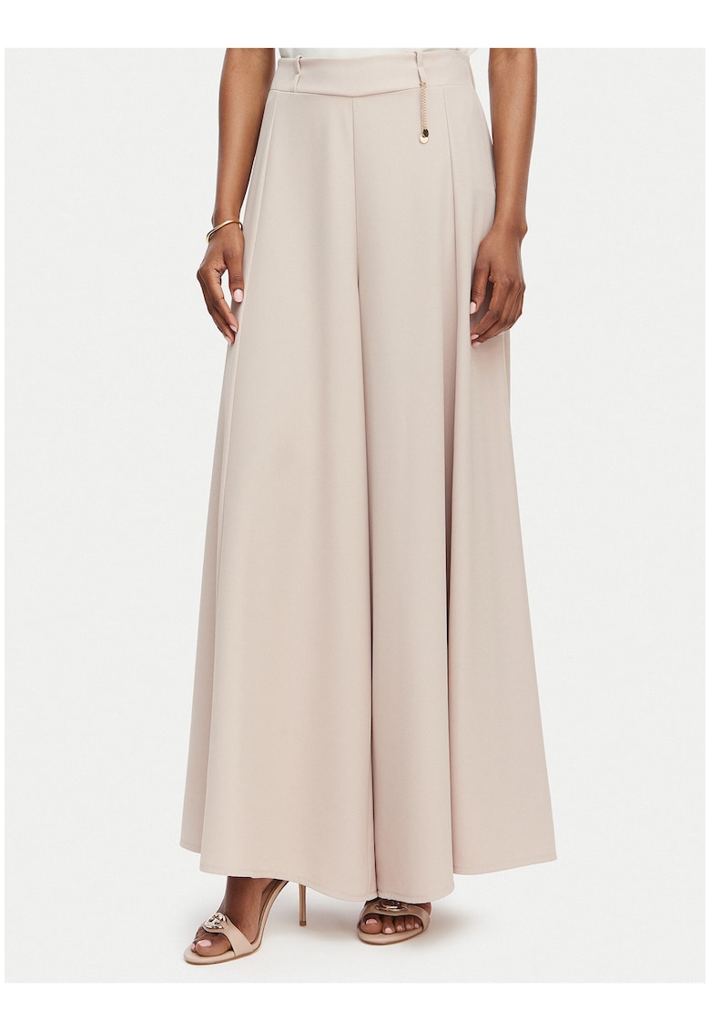 Pantaloni dama - palazzo - casual - poliester - Bej